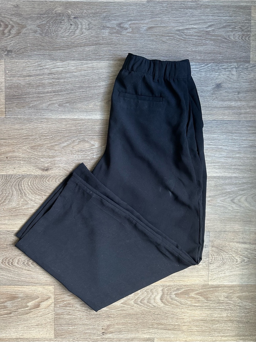 GAP Black Easy Trouser Crepe Wide Leg Pleated Pants Size 10